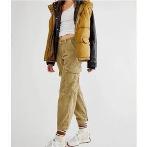 Free People First Light Utility Pants Green 0